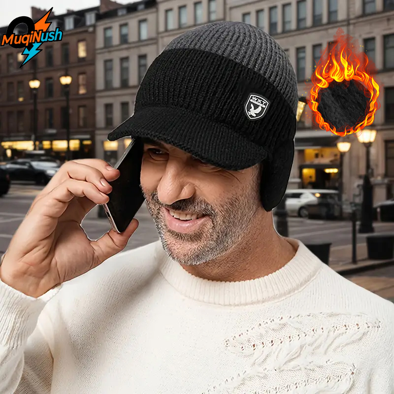 Cycling Gear Cold Weather - Gorro de Inverno MuqiNush com Protetores
