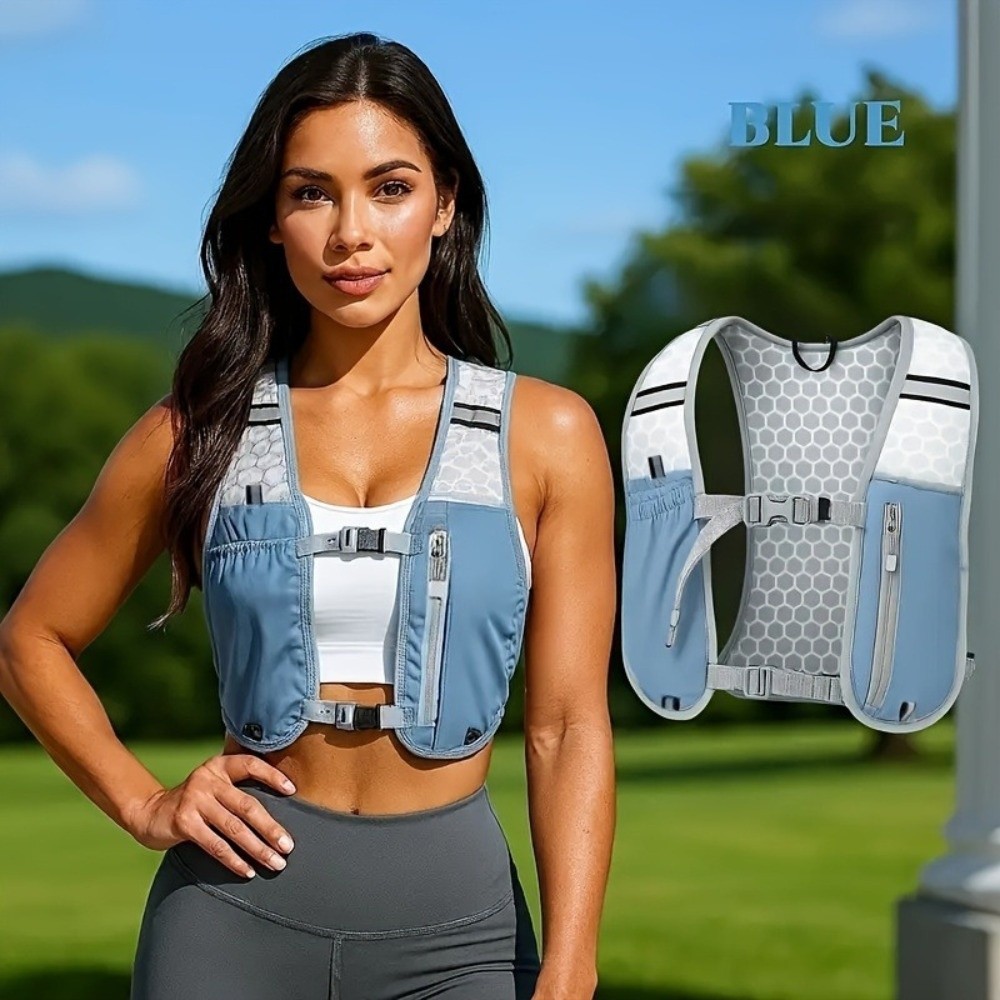 Reflective Cycling Vest - Colete de Corrida Impermeável de Nylon