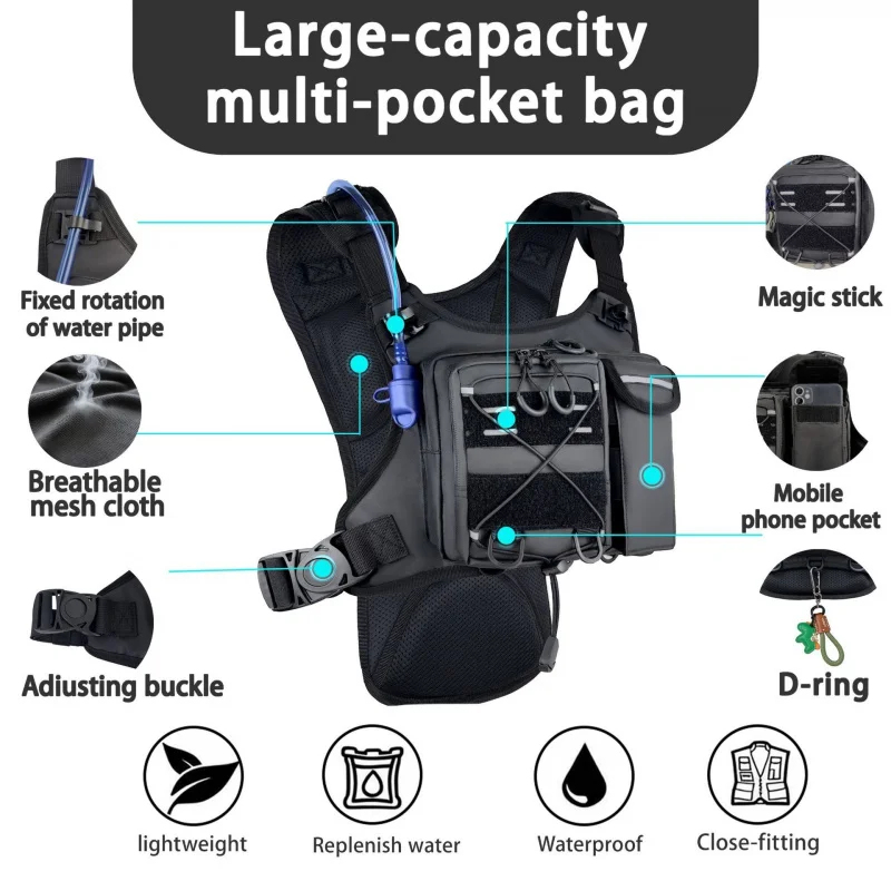 Reflective Cycling Vest - ​ Colete Tático de Alta Qualidade