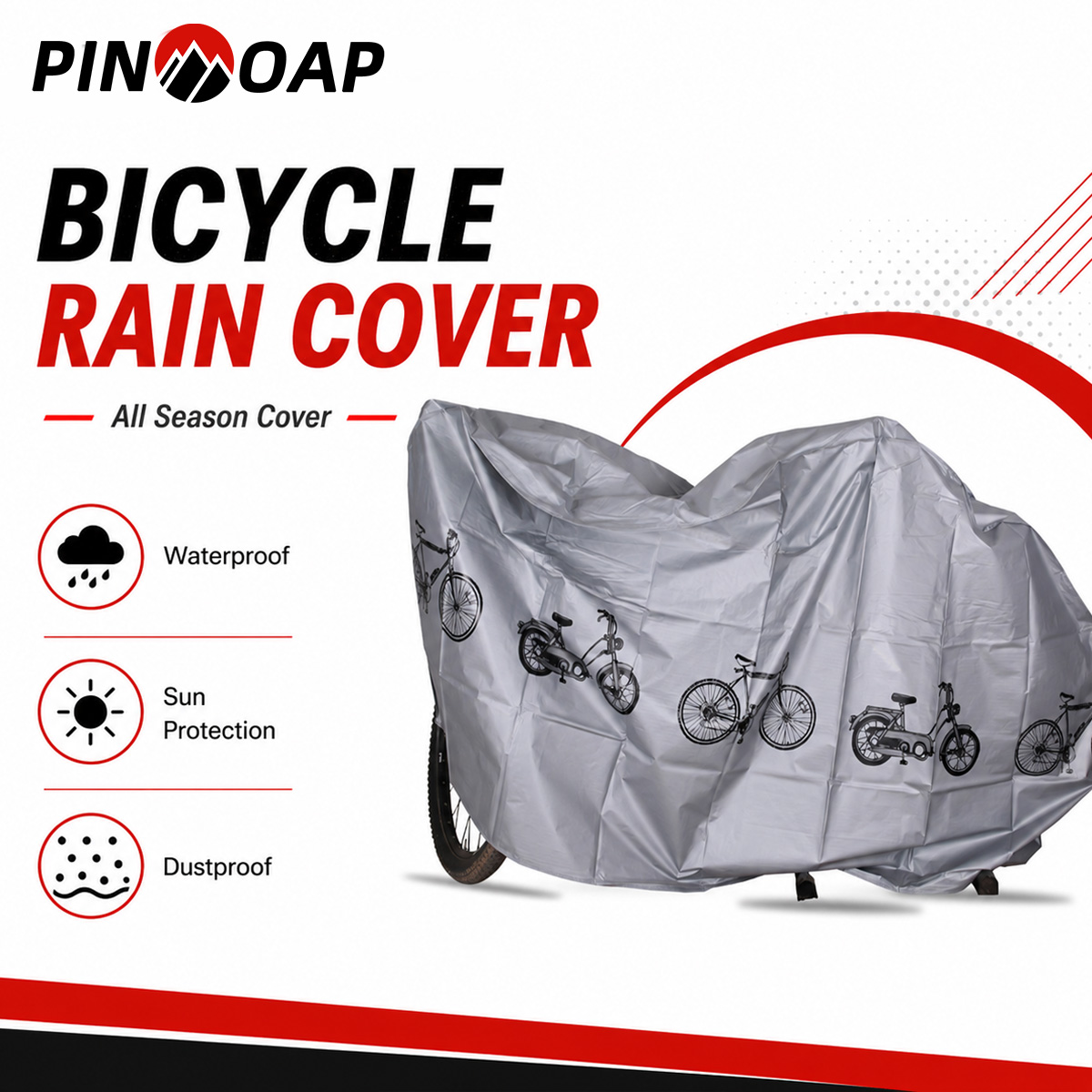 Cycling Gear Storage - Capa de Chuva Universal para Bicicleta