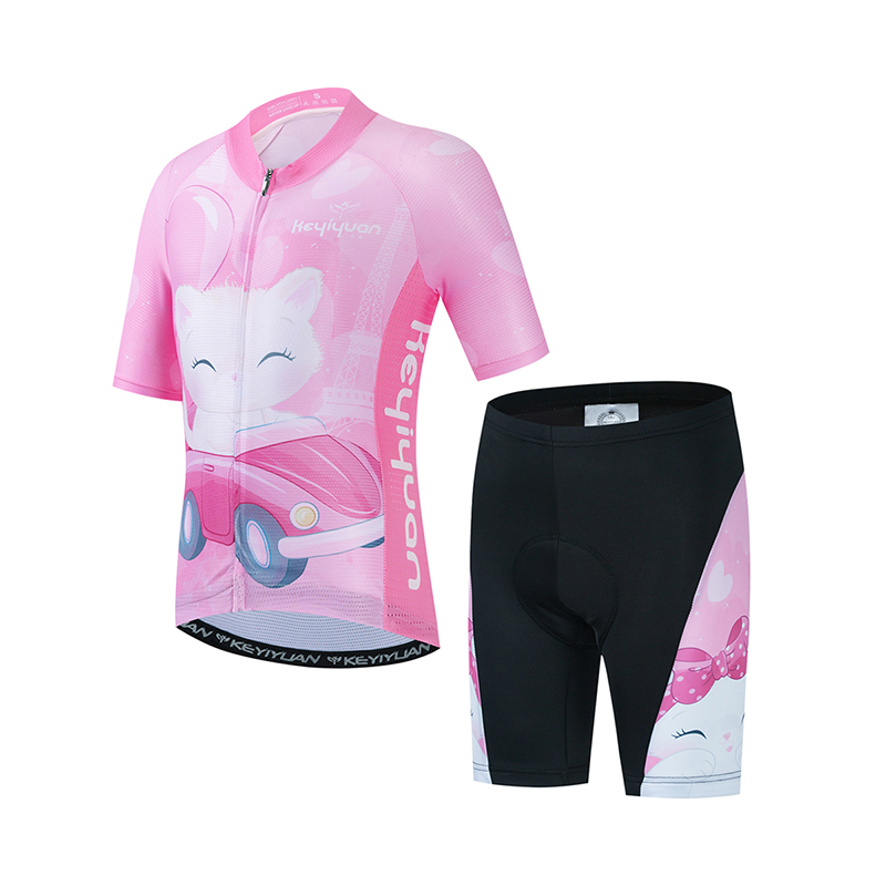 Cycling Gear For Kids - Keyiyuan crianças conjunto camisa de ciclismo