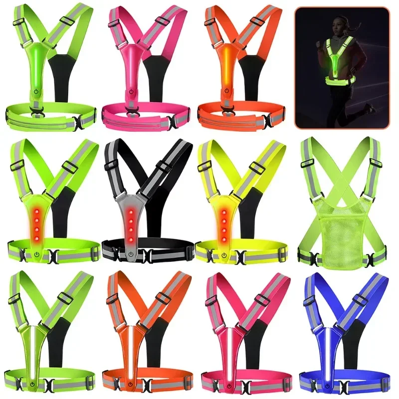 LED Reflective Vest Running Ge - Cycling Gear For Women avaliação e preço
