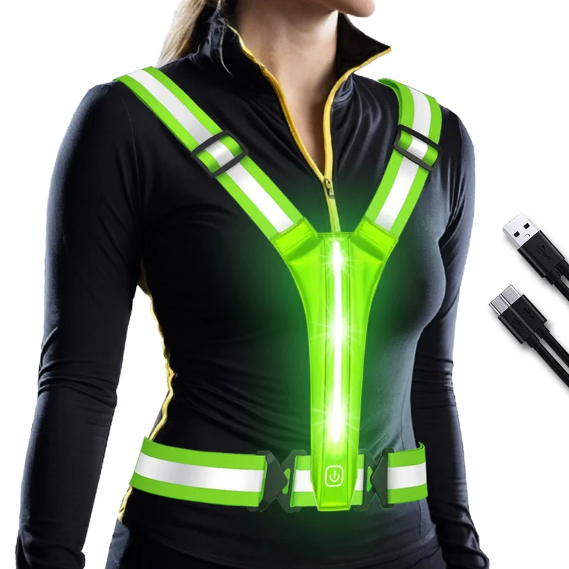 LED Reflective Vest Running Ge - Cycling Gear For Women avaliação e preço