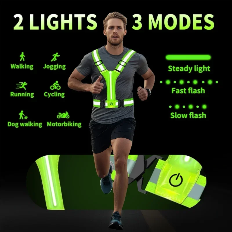 LED Reflective Vest Running Ge - Cycling Gear For Women avaliação e preço