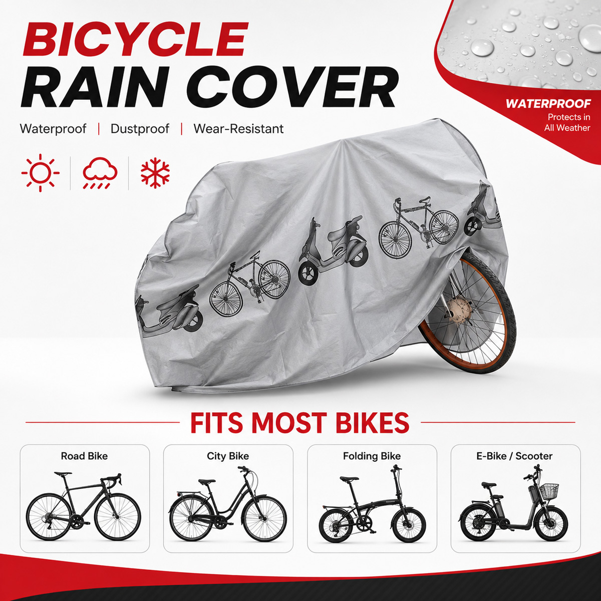 Capa de Chuva Universal para B - Cycling Gear Storage avaliação e preço